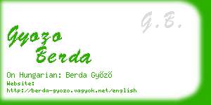 gyozo berda business card